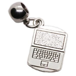 Elegant Laptop Computer Charm - Mini Laptop Jewelry Accessory